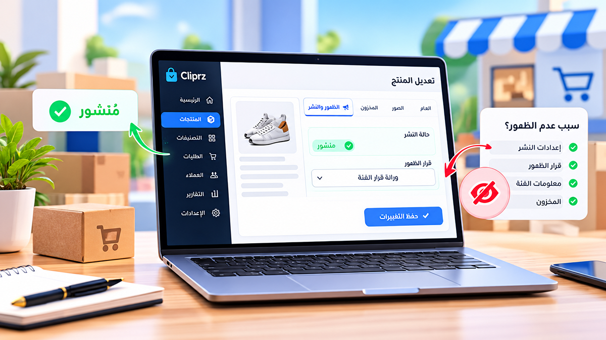لماذا لا يظهر المنتج في المتجر رغم نشره؟